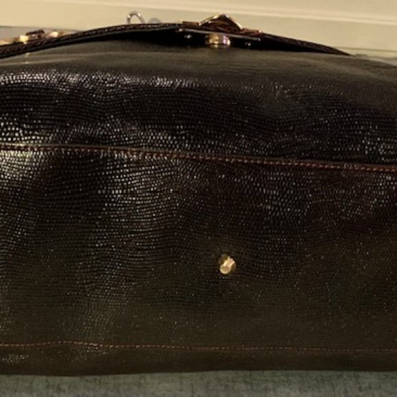 *NEW* Versace Crocodile-Embossed Leather Bag - Picture 5 of 10